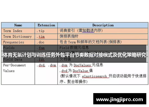 体育无氧计划与训练任务外包平台节奏数据对接模式及优化策略研究