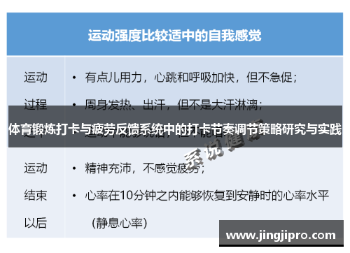 体育锻炼打卡与疲劳反馈系统中的打卡节奏调节策略研究与实践